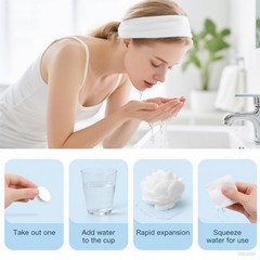100 PCS Compressed Towels, Compressed Cotton Hand Wipe, Camping Towel, Dispos…