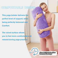 Yoga Bolster Pillow for Restorative & Yin Yoga – Meditation with Velvet Cover