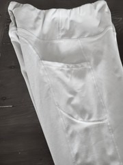 IUGA Women’s Yoga Pants, Grey, Size L, 3 Pockets, Soft Polyester Spandex