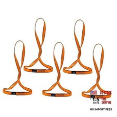 18MM Nylon Climbing Sling Runner 23KN CE2008/EN566 Rock Orange|60cm/24inch|5PCS
