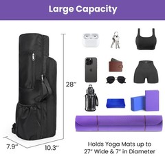 Waterproof Yoga Mat Bag Backpack For Women Men Carrier Holder Workouts Gym