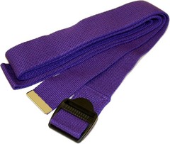 6-Feet Yoga Strap with Clip Style Buckle Purple