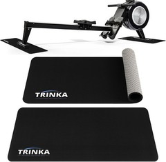 2PCS Rowing Machine Mats, 30″x12″ Non-Slip Mat Protect Hardwood Floor Carpet,