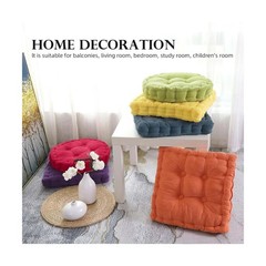 Meditation Floor Pillow Set of 2 Large Square and Round Floor C… USA FAST SHIP