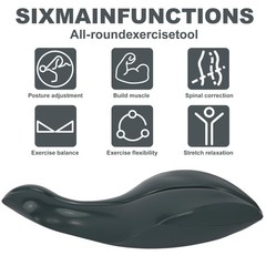 lukar Spine Corrector Pilates,Dolphin-Shaped OoV Pilates Equipment for Black
