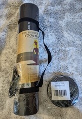 Athleta Eco Friendly Yoga Mat Workout Set: Gliding Discs & Band Black Latex Free