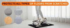 Double-Sided Rubber Non Slip Mat for Elliptical Machine, 24″x17″ Anti Slip Mat