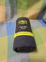 Athletic Works Yoga Mat Towel 72in L x 24in W Black