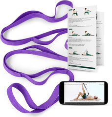 Stretching Strap with Loops & Leg Lifter, Non-Elastic Pt-Style Physical Therapy