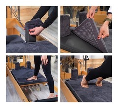 Pilates Reformer Non-Slip Mat Towel (Included 2 Pcs Shoulder Block Covers) (D…