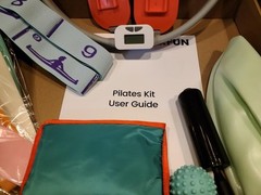 All-in-One Pilates Kit 13″ Magic Circle Ring Ball 5 Resistance Bands Workout Set