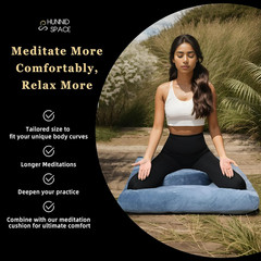 Meditation Zafu Cushion Set with Buckwheat Hulls & Memory Foam – Ergonomic Suppo