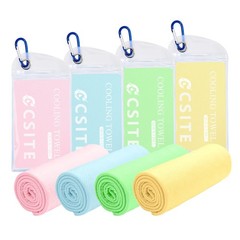 CSITE 4 Pack Cooling Towels (47″x12″) for Neck and Face, Ice Towel for Hot We…