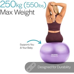 Pregnancy Ball with Air Pump – Ideal for Prenatal Yoga, Pilates, and Maternit…