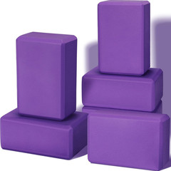 6 Pack Yoga Blocks 9 X 6 X 4 Inch Eva Foam Lightweight Non Slip Yoga Props for Y