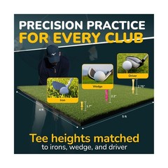 5×4 Golf Hitting Mat, Non-Slip Hitting Mat, 31mm, 36mm, 40mm Thick, PGA Pro