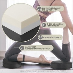 Yoga Knee Pad, 1.57 Inch Thick, Memory Foam and EPE Foam, Waterproof and