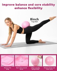 Pilates Kit for Home,24 pcs Workouts Sets for 14”Pilates Circles 8″ Yoga , Re…