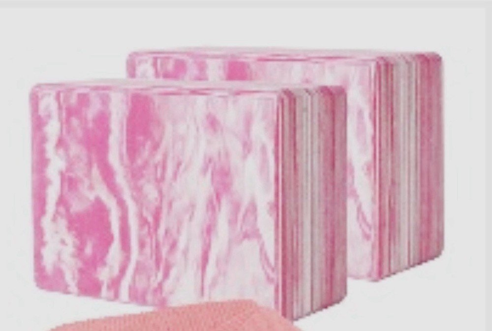 Pink White Marble Yoga Block