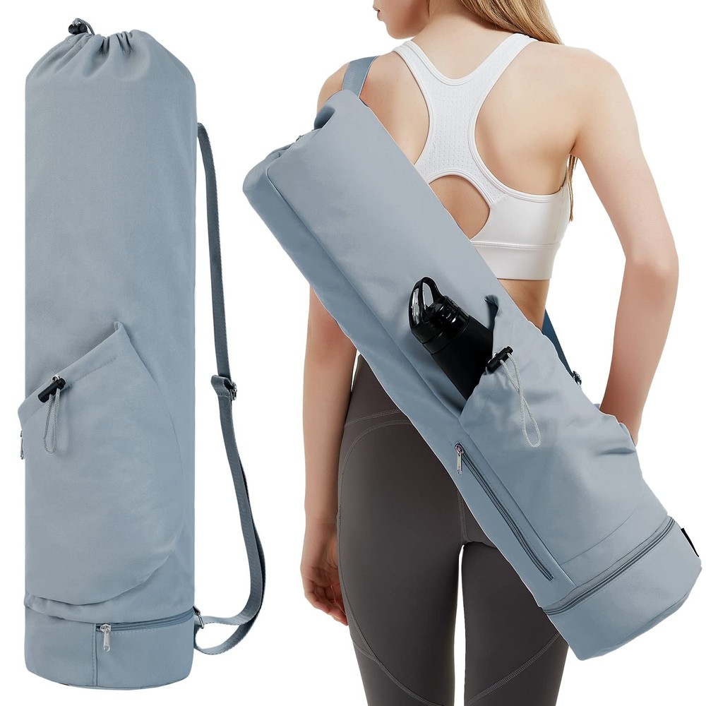 Yoga Mat Bag with Water Bottle Pocket & Wet Pocket for