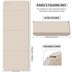 Foldable Fitness Yoga Mat | 2/5″ (10MM) Extra Thick | SGS Certified Non-Slip …