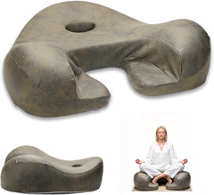 Ergonomic Meditation Cushion for Floor Sitting, 23″ Wide Memory Foam Meditation