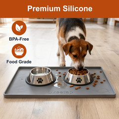 Ukeetap Extra Thick Silicone Mat Waterproof with Raised Edge 19” X 12”, BPA Free