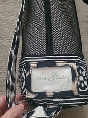 Vera Bradley NIGHT & DAY YOGA Workout Exercise MAT & BAG CARRIER Black Gray