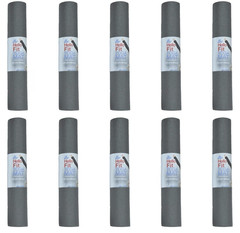 the Hello Fit PVC Non-Slip Yoga/Pilates Mat Gray Rectangle 68x24x3mm 10-Pack