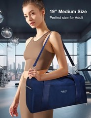 Gym Bag for Women and Men with Shoe Compartment & Wet Pocket – Duffle Bag for…