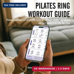 JKSHMYT Pilates Ring Fitness Circle for Women, Pilates Equipment – 14.5″ Home Ma