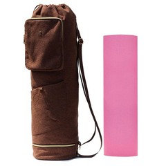 ESVAN Yoga Mat Bag with Multi Pockets Drawstring Yoga Mat Carrier Pilates Exe…