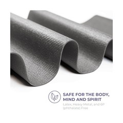 Voyage 5mm Studio Yoga Mats, 6 Pack, 72x24in Charcoal