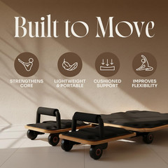 Compact Wooden Pilates Reformer with Adjustable Resistance for Full Body Workout