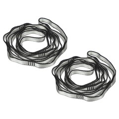 25KN Daisy Chain Yoga Extend Belt 1.8M, 2Pcs Climbing Straps for Exercise, Grey