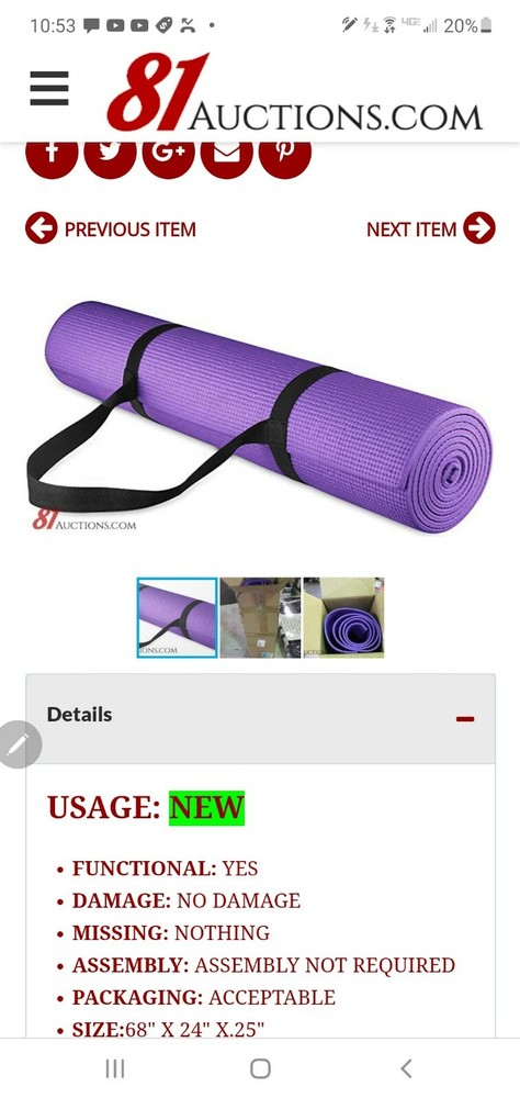 BALANCE FROM GOYOGA ALL PURPOSE HIGH DENSITY NON IP YOGA MAT