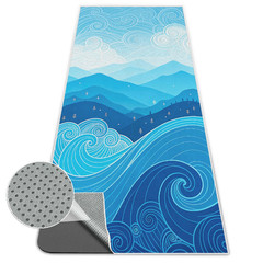 Alissgorat Hot Yoga Towel Non Slip Ultra-Absorbent Yoga Mat Towel Soft Printed