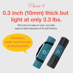 Yoga Mat Eco-Friendly Material 1/2 Inch Non-Slip Yoga Pilates Fitness at Home &