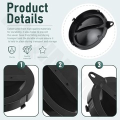 A040338BK Cap/Strap for Hose Carriers/Sewer Hose Storage Carrier Cap for Va