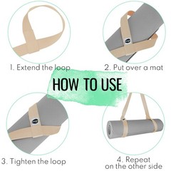 Yoga Mat Strap – Extra Soft & Thick Cotton Carrier for All Mats