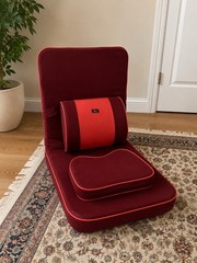 Friends of Meditation XL Meditation Chair Adjustable Back Support Maroon
