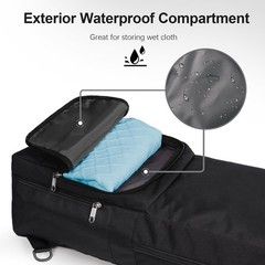Yoga Mat Bag Carrier Side Mesh Zipper Pocket Exterior Wet Compartment Lightwe…