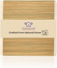 LFH Home Handmade Straw Yoga Mat For Exercise, Workout, Fitness – Heavy Quality