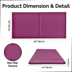 Yoga Knee Pad Cushion Exercise Knee Pad Folding, 1/2″ Thick 24″x12″ Eliminate…