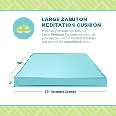 Zabuton Meditation Cushion for Workout – Supportive Yoga Floor Seat Cushion for