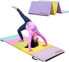 Tumbling Mat for Kids – Gymnastics Mat, Easy to Clean, Sturdy, Foldable Tumbling
