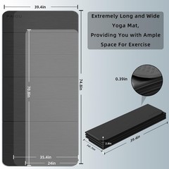 PAIDU Foldable Yoga Mat thick- 2/5″ (10MM) TPE Non-Slip Design, Quick Foldᦁ