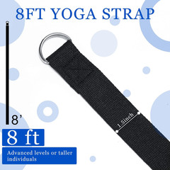 6 Pcs Yoga Strap for Stretching 8 Ft Yoga Exercise Adjustable Straps Bands with