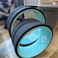 Chirp Wheel+ Yoga Wheel Set Black/Blue 2 Wheels for Unisex Adults