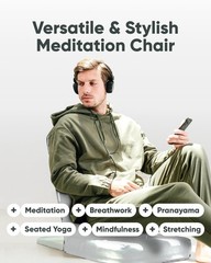 Folding Pro Meditation Chair – Adjustable Meditation Seat with Back Support a…